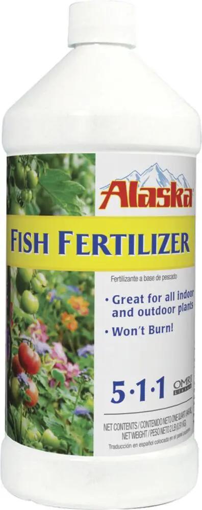 Alaska Fish Emulsion 5-1-1 Plant Fertilzer Quart