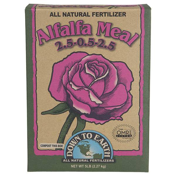 Compostable 5lb box of Alfalfa meal
